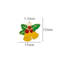 Weihnachtsglocken-Anhänger in gelbem Emaille mit roten Beeren für DIY-Schmuck - Weihnachtsglocke