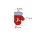Weihnachtlicher roter Handschuh-Anhänger aus Edelstahl mit Schneeflocken-Design - Weihnachtshandschuhe