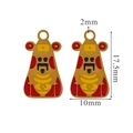 Detail view of 17.5mm enamel festive charms with precise size measurements in millimeters - Little Bear Mythical Beast Style (5)