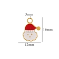 Weihnachtsmann Anhänger mit roter Emaille und Goldrand für DIY Schmuckherstellung - Weihnachtsmann