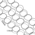 DIY silver stainless steel 20mm round link connector for handmade jewelry making - Silver Smooth Round Link Chain (S13)