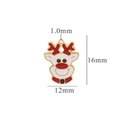 Niedlicher Weihnachtsrentier-Anhänger aus Goldlegierung für DIY-Schmuckherstellung - Rentier Gesicht