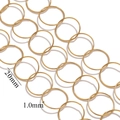 20mm 18K gold plated minimalist round chain link for DIY jewelry handmade components - Gold Smooth Round Link Chain (G13)