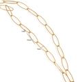 DIY jewelry 18K gold plated chunky chain link 30x9mm for necklace and bracelet - Gold Smooth Slender Oval Chain (G9)