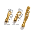 Cierre de gancho de bambú en acero inoxidable dorado para hacer joyas DIY 6x24mm - Juego de Ganchos de Acero / Dorado