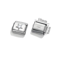 Maglia per bracciale italiano in acciaio inossidabile con stella bianca e misura 10mm - Stile Stella Bianca(9)