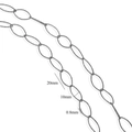 Textured 18K gold plated chunky chain links for DIY necklaces and bracelets, 20x10mm size - Silver Hammered Oval Chain (S2)