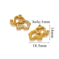 Golden elephant pendant charms with crystal accents for jewelry making and DIY necklaces - Elephant