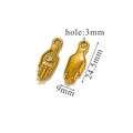 Golden Hamsa hand charm with crystal eye detail, 24.5mm stainless steel pendant - Hamsa Hand
