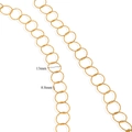 18K gold plated chunky chain link for DIY jewelry making with hammered texture and 13mm size - Gold Hammered Round Link Chain (G1)