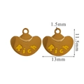 Gold sycee ingot pendant with Rich text for DIY jewelry making accessories - Rich Character Gold Ingot Style (24)