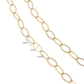18K gold plated oval link chain 20mm x 10mm for DIY jewelry making and necklaces - Gold Smooth Oval Link Chain (G7)