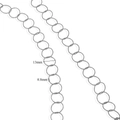 DIY silver 13mm textured link chain crafted from 18K plated metal for jewelry making - Silver Hammered Round Link Chain (S1)