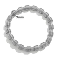 Bracciale rigido a C regolabile in acciaio inossidabile argento 9mm con design a rete metallica - Stile Molla Avvolta con Filo 9mm (Z2228S8)