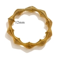 Bracciale a polsino in acciaio dorato a rete con design a bambù largo 12 mm - Bobina in Filo Metallico Avvolta 12mm (Z2228G3)