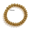 Bracciale rigido regolabile in maglia dorata da 10mm in acciaio inox minimalista - Modulo Avvolto a Mandrino 10mm (Z2228G4)