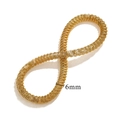 Bracciale a rete metallica infinity placcato oro 6mm in acciaio inossidabile lucido - Forma a Spirale dell'Infinito 6mm (Z2228G7)