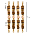 DIY charm set with tiger eye beads, gold metal spacers, and pink baroque pearls - Tiger Eye Stone Bracelet