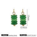 Green resin charms with stainless steel loops for DIY earring and bracelet making - Dark Green