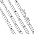 Silver stainless steel paperclip chain links with 20mm by 5mm dimensions detail - Smooth Silver Style (7)