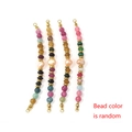 DIY colorful natural stone and pearl bead pendants with golden spacers and random colors - Morganite