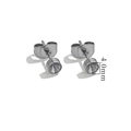DIY jewelry 4.0mm stainless steel earring stud bases with butterfly backs in silver finish - Without Loop 4mm / Steel