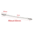 Stainless steel jewelry extender chain with lobster clasp and tag measuring 50mm - 10mm Clasp / Steel - Logo Oval Tag