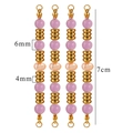 Handmade purple natural stone bead charm with gold spacers for DIY jewelry making - Purple Angel