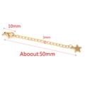 Golden 50mm stainless steel extender chain with lobster clasp and star charm for DIY jewelry - 10mm Clasp / Gold - Star