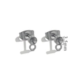 3.5mm silver stainless steel stud earring posts with loop and cup for DIY jewelry making - With Loop 3.5mm / Steel