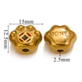 Golden cat paw charms with money engraving for DIY bracelet jewelry making - Black Red Coin Paw