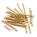 20mm twisted stainless steel connector bars in gold finish for DIY jewelry making - 20mm / Gold