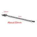 Black plated stainless steel jewelry extension chain with lobster clasp and teardrop charm - 10mm Clasp / Black-Waterdrop