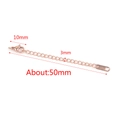 Rose gold 5cm stainless steel extender chain with lobster clasp for jewelry DIY - 10mm Clasp / Rose Gold - Logo Rectangular Tag
