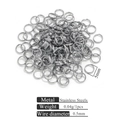 5mm silver stainless steel double jump rings for DIY jewelry making and keyrings - Steel Color (0.5*5mm)