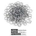 7mm stainless steel split rings for jewelry making with silver finish for DIY - Steel Color (0.6*7mm)
