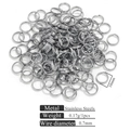 Silver stainless steel 10mm split rings for DIY jewelry making and keyrings - Steel Color (0.7*10mm)