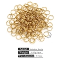 Golden 8mm stainless steel double jump rings for DIY jewelry making accessories - Gold (0.7*8mm)
