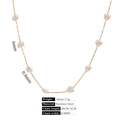 Collier en acier inoxydable doré avec perles en forme de cœur, longueur 45 cm - Collier Coeur Uniquement