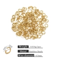4mm 18K χρυσό ανοξείδωτο ατσάλι ανοιχτοί κρίκοι με σύρμα 0,5mm για DIY κοσμήματα - 0.5x3x4 / Χρυσό