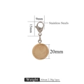 DIY-Schlüsselanhänger mit 20mm Holzsockel und 15mm silbernem Edelstahl-Karabinerverschluss - Naturholz 20mm