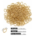 10x7mm gold oval stainless steel open jump rings with 1mm wire for DIY jewelry - 1*7*10 / Gold