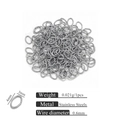 Golden 18K vacuum plated stainless steel oval open jump ring 4x3mm for DIY jewelry - 0.6x3x4 / Steel