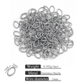 7x5mm stainless steel oval jump rings for DIY jewelry making in polished silver finish - 1*5*7 / Steel