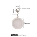 30mm Edelstahl Schlüsselanhänger mit 15mm Karabinerverschluss für DIY Schmuckherstellung - Silber 30mm