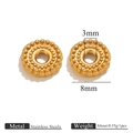 8mm Goldene Edelstahl Zwischenperlen mit Punktstruktur für DIY Schmuckherstellung - Gold Gepunktet Stil (Typ 8)