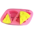 Pink silicone cheese-shaped mold for DIY chocolates and soaps measuring 3cm by 4cm - Cheese Block-Pink Mold