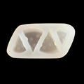 DIY white 3-cavity cheese block silicone mold for handmade soap and chocolate making - Cheese Block-Semi-Transparent Mold