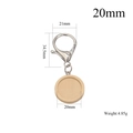 DIY sleutelhanger met 20mm ronde houten basis en metalen karabijnsluiting - Natuurlijk Hout