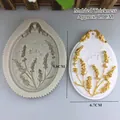 DIY wheat ear lavender silicone mold for aromatherapy plaster and resin pendant making - 11.1*8.6*2CM / Gray